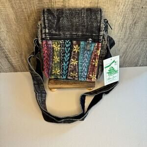 Canvas Fabric Purse Boho Crossbody Bag New FAST SHIP